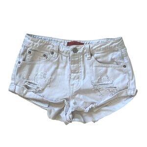 White Jean Shorts